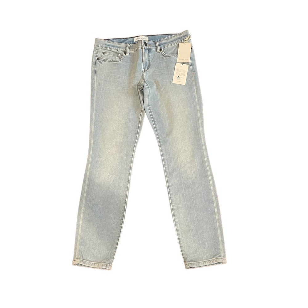 Henry & Belle NWT light wash ideal ankle skinny denim Lycra jean size 28